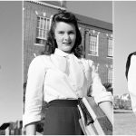 Retratos de meninas adolescentes da Highland Park High School, 1947